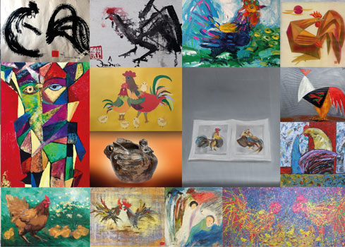 Présentation de 60 oeuvres d’art sur le coq