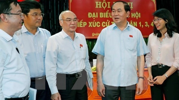 Le chef de l État rencontre l’électorat de Hô Chi Minh-Ville