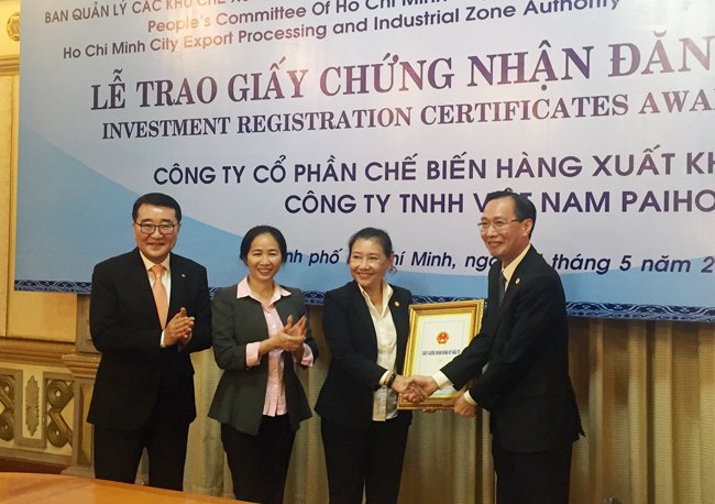 Hô Chi Minh-Ville remise de la licence d’investissement à deux projets étrangers