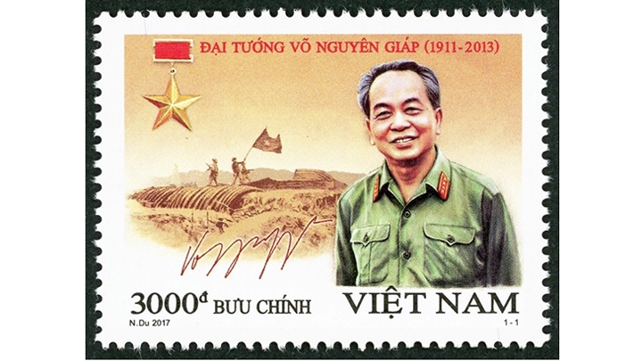 Émission d’une collection de timbres sur le Général Vo NGuyên Giap
