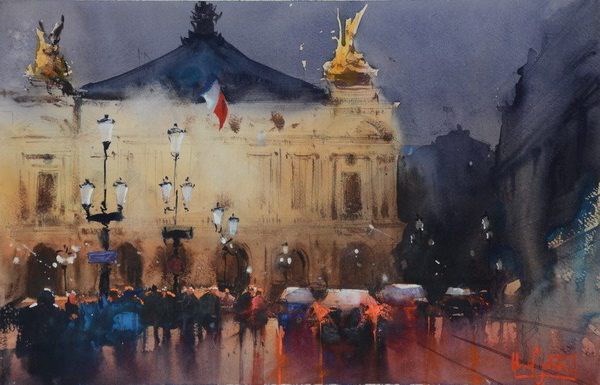 Ouverture de la 2e exposition internationale d’aquarelles