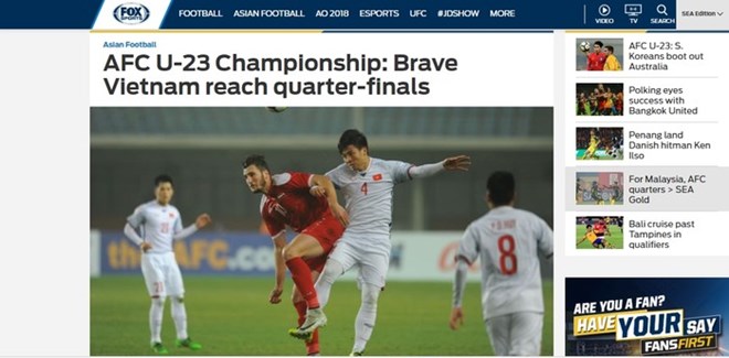 Football  la presse salue la performance de l U23 Vietnam