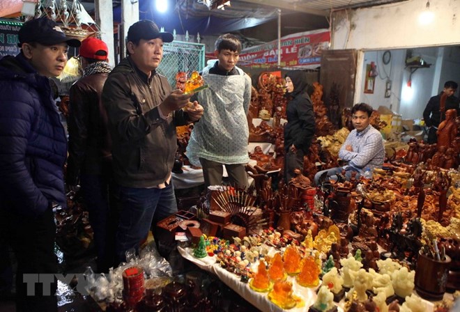 Vieng province de Nam Dinh , le marché annuel qui porte chance