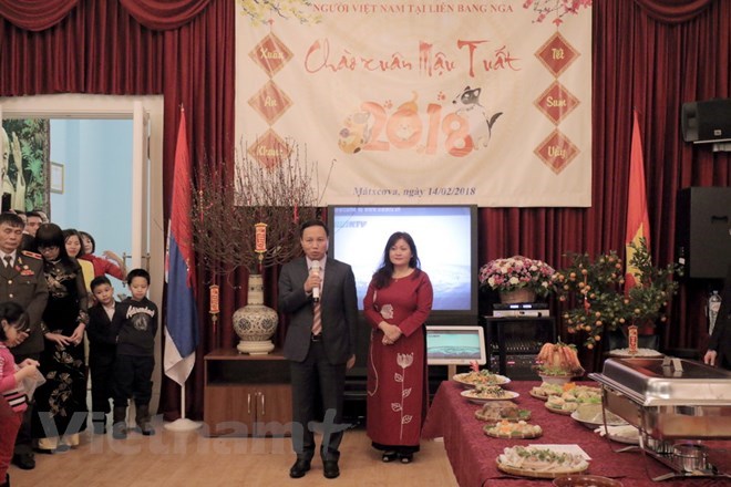 Rencontre des Vietnamiens en Russie à l’occasion du Têt du Chien 2018