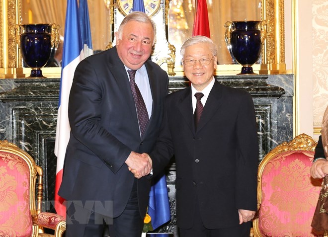 Entrevue Nguyen Phu Trong – Gérard Larcher