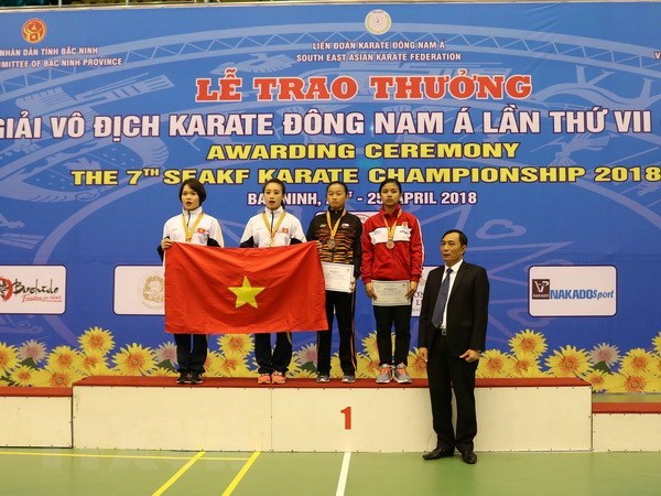 Karaté le Vietnam termine en tête des 7es Championnats d’Asie du Sud-Est