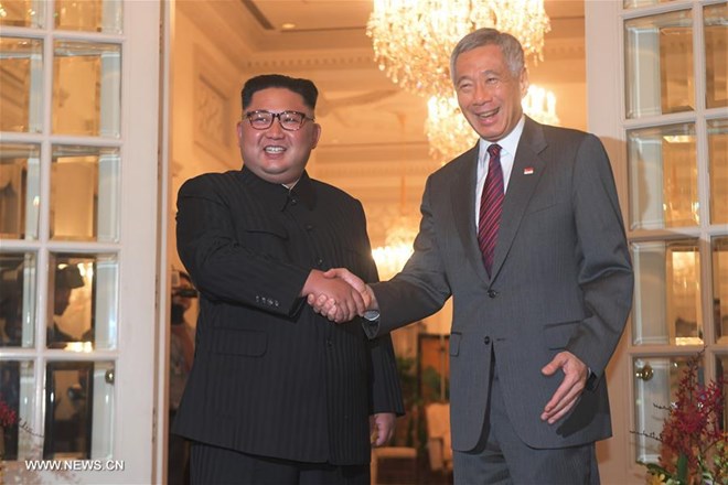 Le PM singapourien Lee Hsien Loong rencontre le dirigeant de la RPDC Kim Jong-un