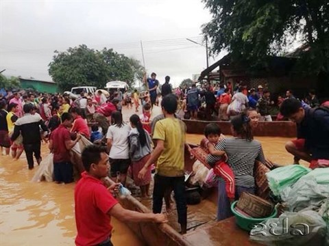 Effondrement de barrage aides vietnamiennes accordées aux sinistrés laotiens