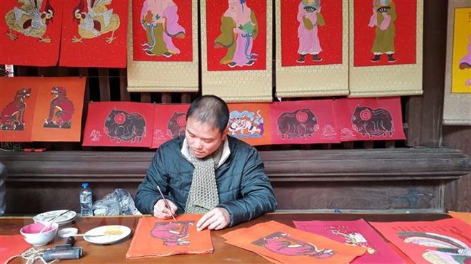 Hanoi les estampes populaires à l honneur au Temple de la littérature