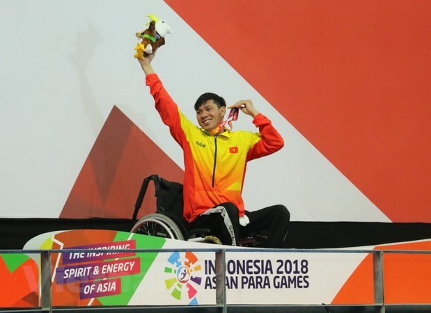 Asian Para Games 2018 le nageur Vo Thanh Tung décroche une autre médaille d or
