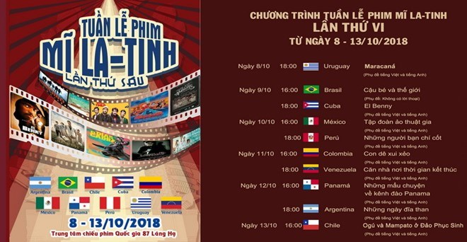 La 6e Semaine du film latino-américain s ouvrira à Hanoi