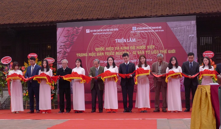 Exposition Les noms nationaux et capitales du Vietnam dans les «moc ban» de la dynastie des Nguyen