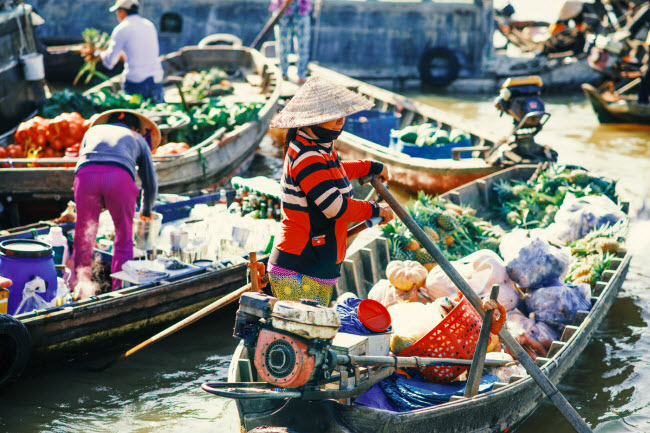 Phong Dien Can Tho parmi les marchés flottants les plus attrayants en Asie