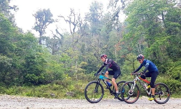 Lao Cai course cycliste Au milieu la saison des rhododendrons