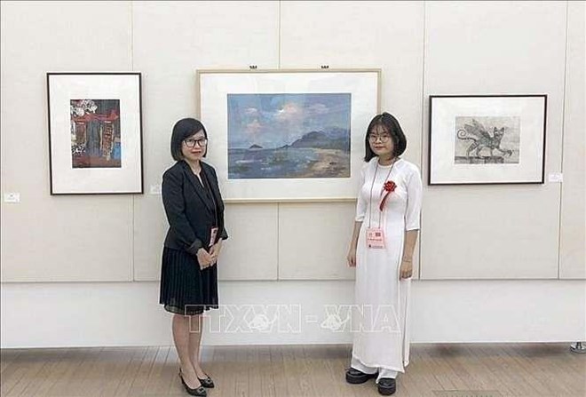 Un tableau d’une lycéenne vietnamienne présenté au Japon