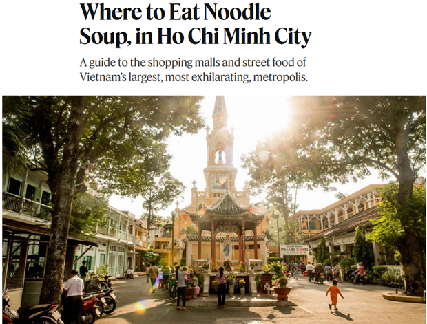 New York Times présente des traits typiques de Ho Chi Minh-Ville