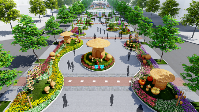 HCM-Ville La souris, thème principal de la rue florale Nguyên Huê 2020