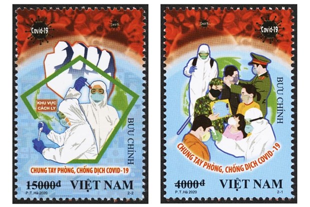 COVID-19  des peintres vietnamiens et leurs affiches sur un journal britannique ​