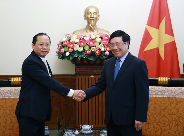 Le vice-Premier ministre Pham Binh Minh reçoit le nouvel ambassadeur du Cambodge