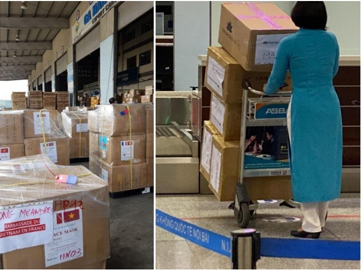 Solidarité Vietnam-France dons de plus de 260 000 masques à la France