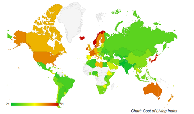 Le Vietnam se classe 90e dans le classement de l indice du coût de la vie
