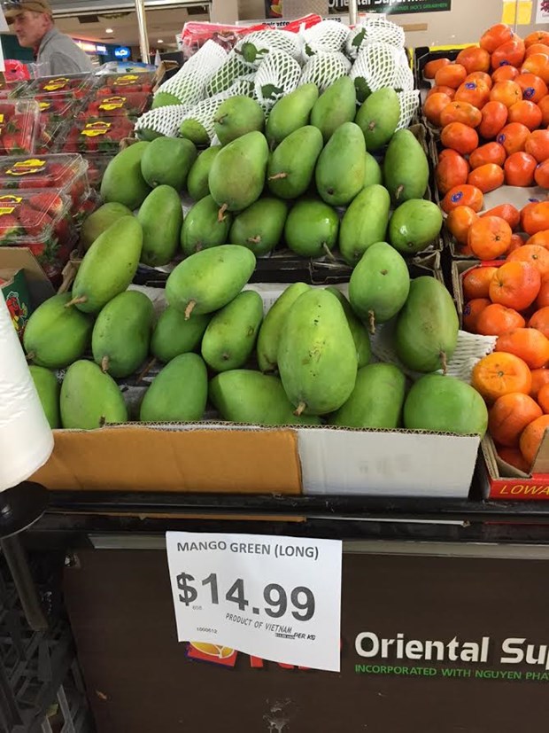La mangue verte du Vietnam est bien appréciée en Australie