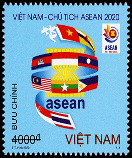 Emission du timbre «Vietnam Bienvenue à l ASEAN 2020»