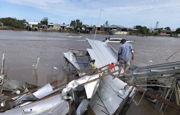 Ca Mau Une centaine de maisons endommagées par des pluies torrentielles