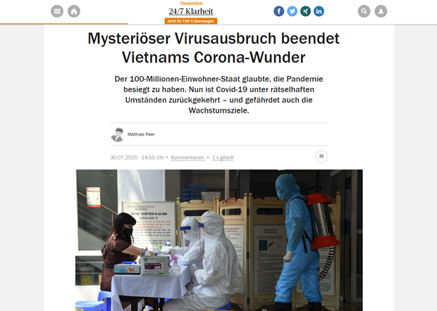 Médias allemands le Vietnam est déterminé à se battre contre une seconde vague du coronavirus
