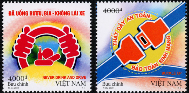 Publication de timbres sur la sécurité routière