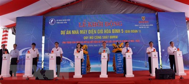 Mise en chantier de la centrale éolienne Hoa Binh 5 à Bac Lieu