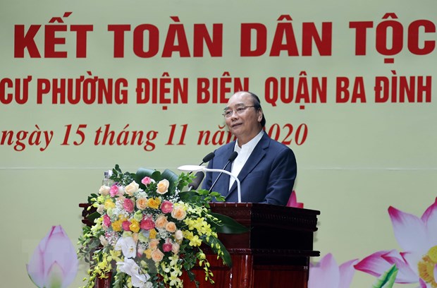 Le Premier ministre à la Fête de grande union nationale dans un quartier à Hanoï