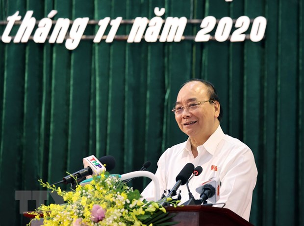 Le Premier ministre Nguyên Xuân Phuc rencontre l’électorat de Hai Phong