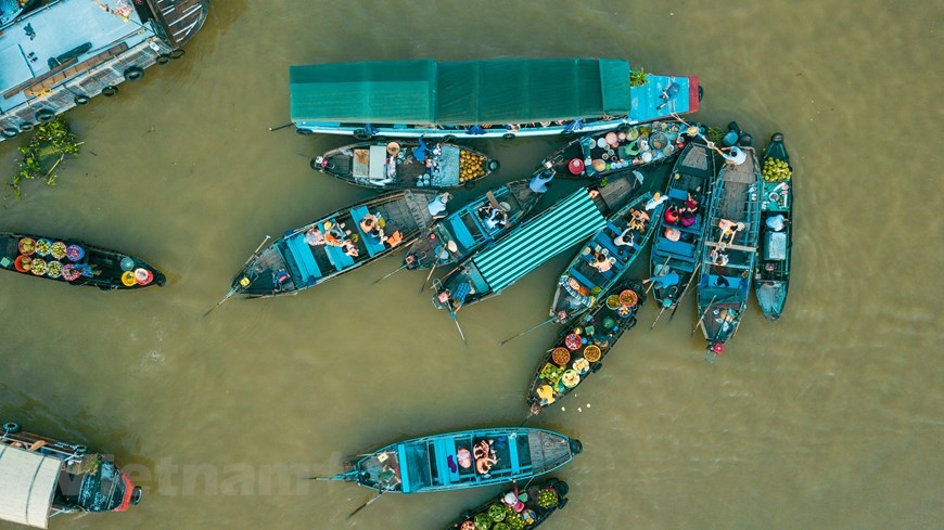 Marché flottant de Cai Rang - Haut lieu du tourisme dans le delta du Mékong