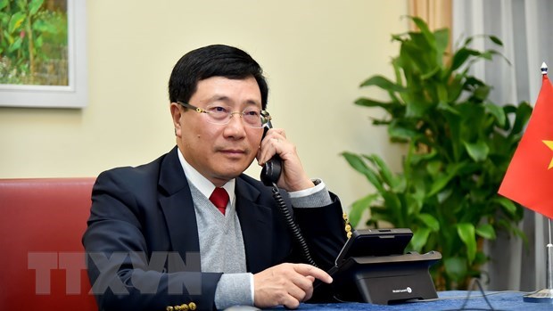 Le vice-PM et ministre des AE Pham Binh Minh s’entretient en ligne avec le ministre des AE du Brunei