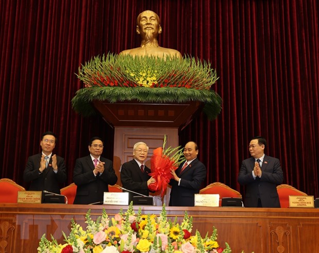 M Nguyen Phu Trong réélu secrétaire général du PCV du 13e mandat