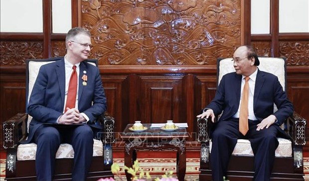 Le président Nguyen Xuan Phuc reçoit l ambassadeur américain Daniel Kritenbrink