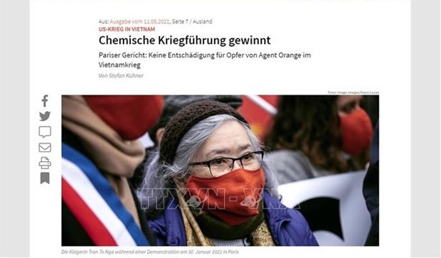Dioxine des journaux allemands parlent du combat pour la justice de Tran To Nga