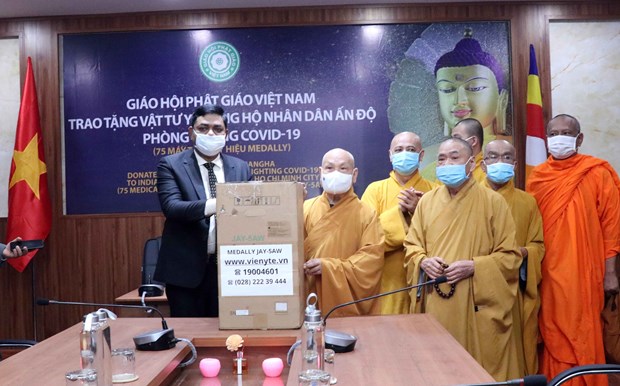 La Sangha bouddhiste du Vietnam au côté du peuple indien dans sa lutte contre le COVID-19