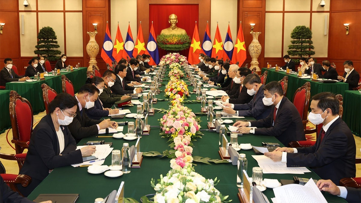 Vietnam-Laos Entretien Nguyên Phu Trong - Thongloun Sisoulith
