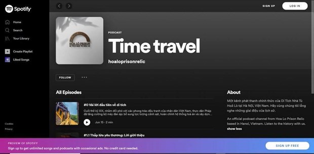 Prison de Hoa Lo la chaîne Spotify fait ses débuts