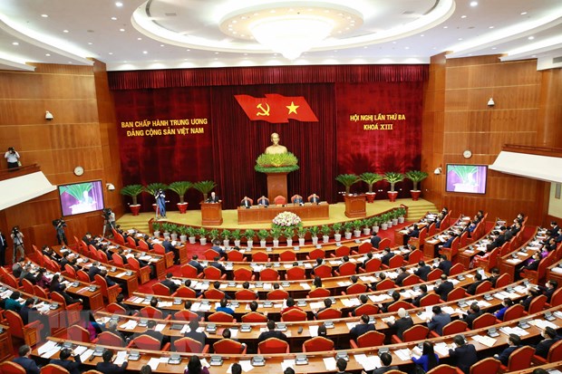 Première journée de travail du 3e Plénum du Comité central du Parti