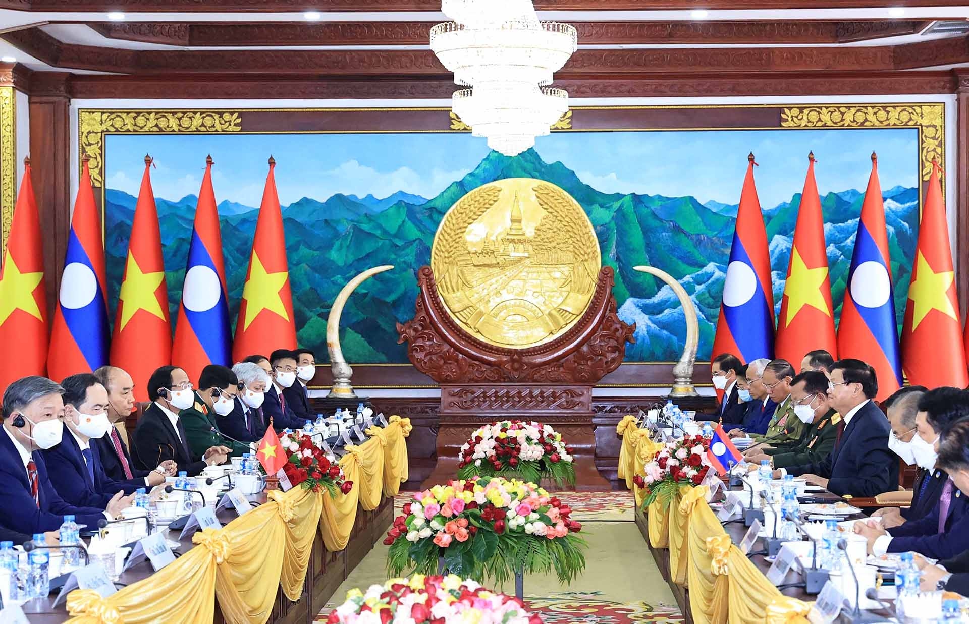 Le président vietnamien s’entretient avec son homologue lao à Vientiane