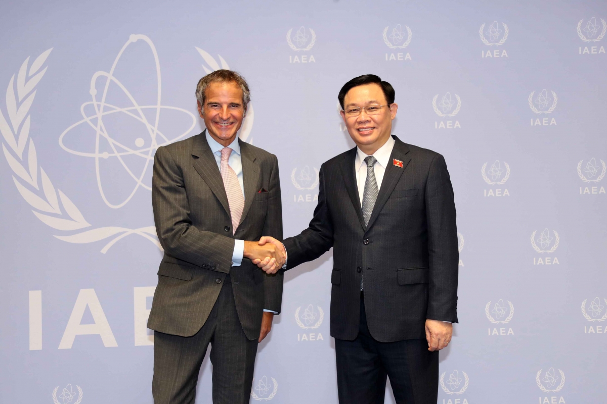 Le président de l AN Vuong Dinh Hue rencontre le directeur général de l AIEA