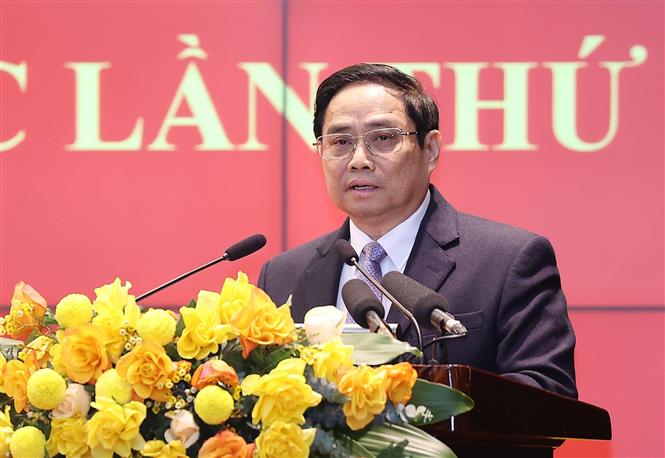 Le Premier ministre Pham Minh Chinh à la Conférence nationale sur la sécurité publique
