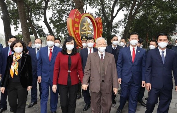 Le secrétaire général du Parti formule ses vœux du Têt à Bac Ninh