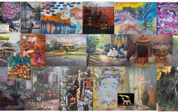 Une exposition de beaux-arts sur la nature et la vie dans le quartier de Son Tay à Hanoi