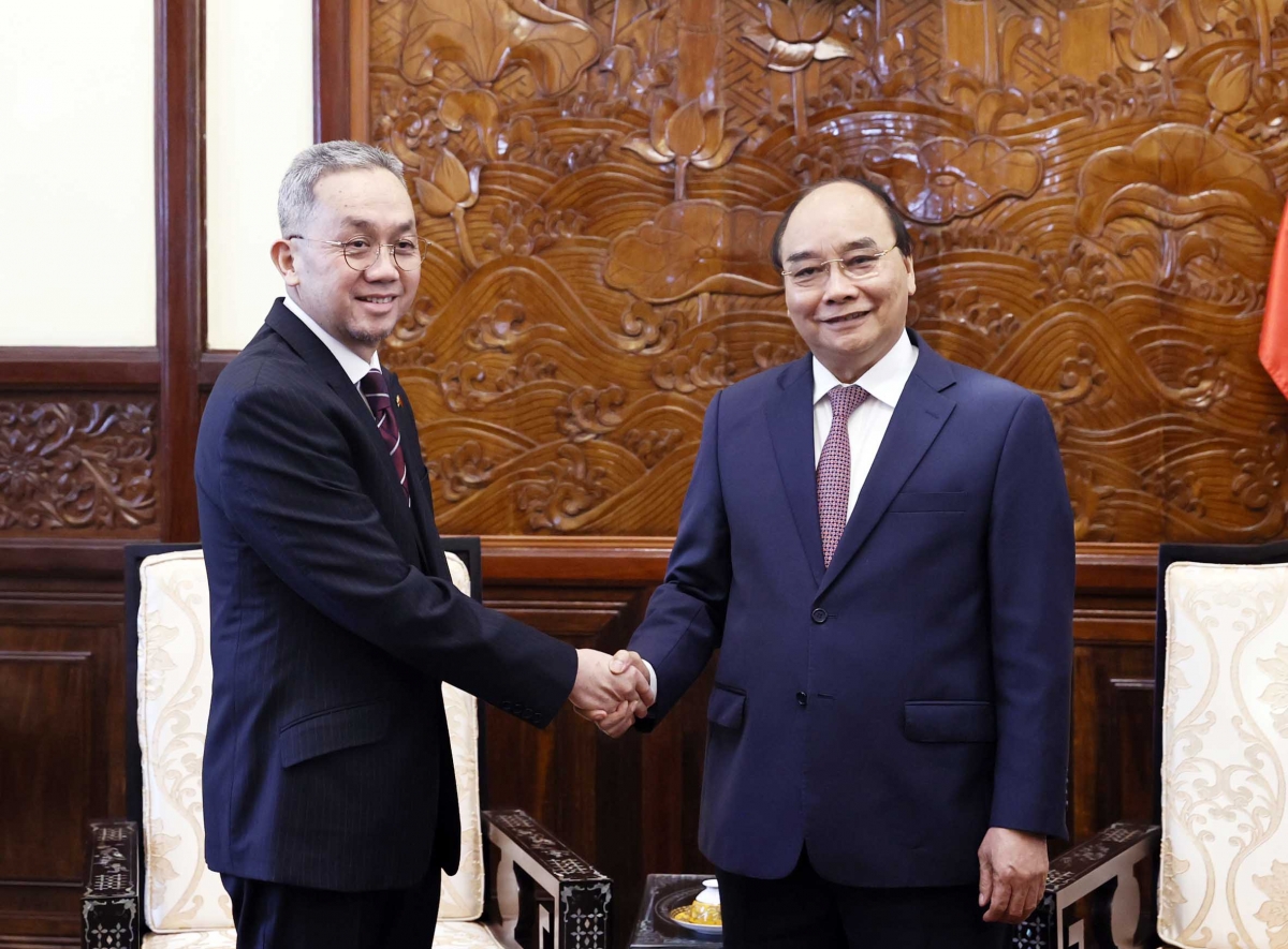 Le président Nguyên Xuân Phuc reçoit l’ambassadeur sortant du Brunei