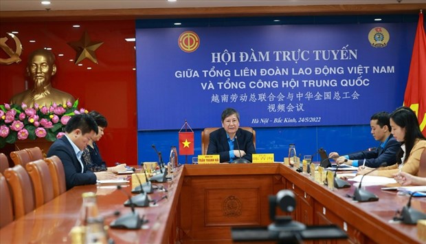 Vietnam et Chine partagent leurs expériences dans les activités syndicales