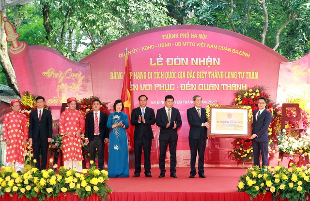 Les temples Voi Phuc et Quan Thanh classés «Vestiges nationaux spéciaux»